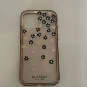 Kate Spade Clear Case with Black Floral Accents